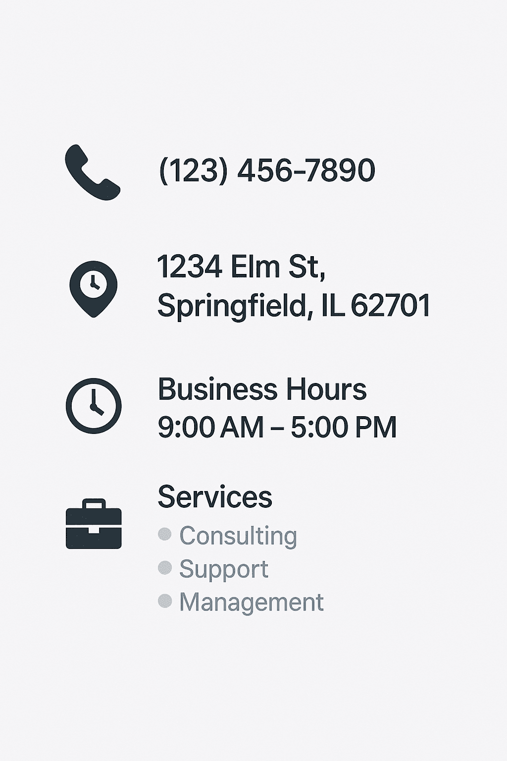 Clear Business Information